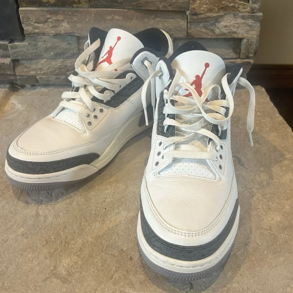 Nike Air Jordan 3 Retro Shoes 'Cement Grey' (2024) CT8532-106 Men's Size 13